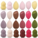 Perfect 1-piece gourd powder puff with water-drop shape and ecological polyurethane material for a seamless airbrushed foundation finish.