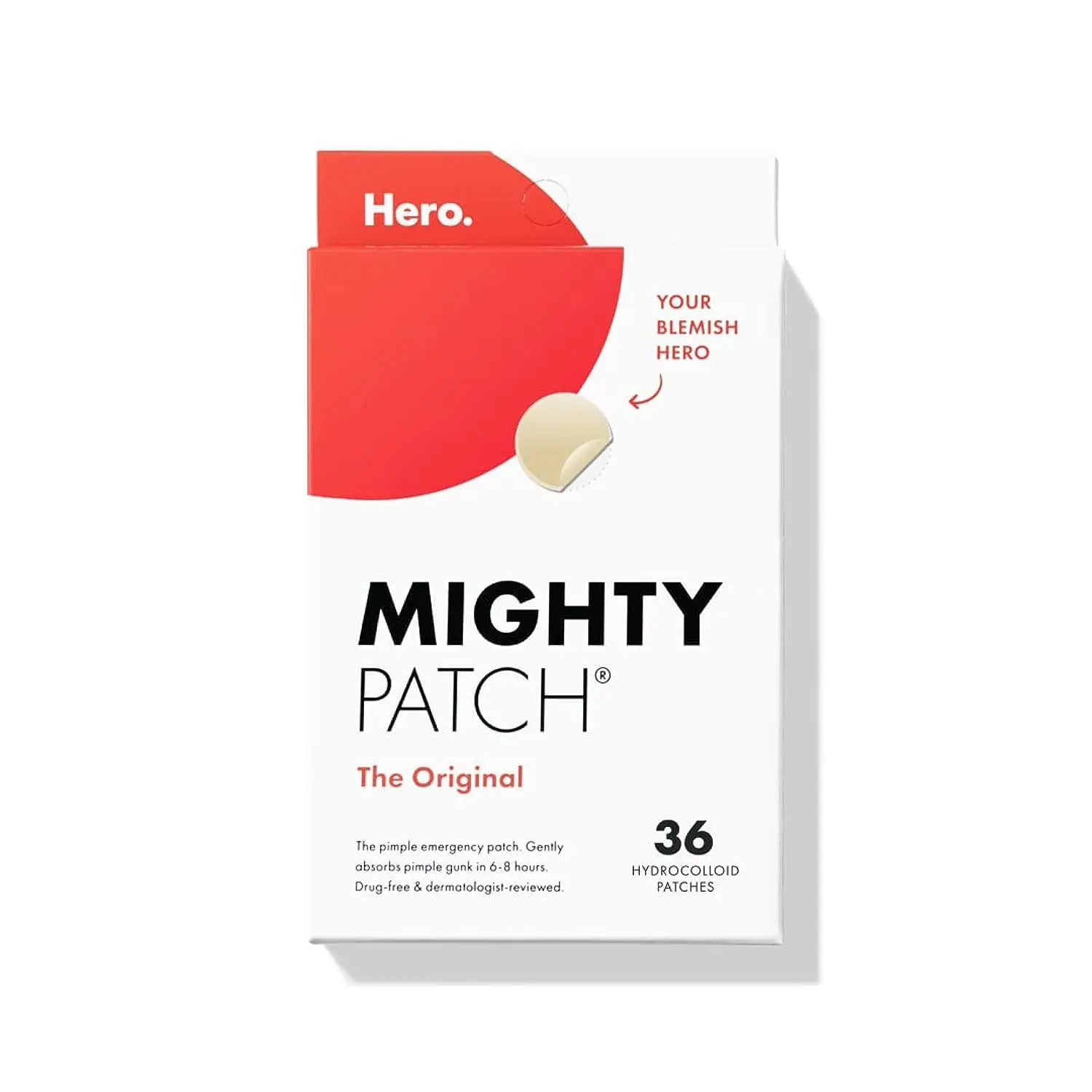 S1263161c2c594349821130de8023de8f8.webp Hero Cosmetics Mighty Patch Hydrocolloid 75pcs Acne Pimple Spot Treatment Fast Shrinking Korean Skincare - Image 1