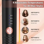 UKLISS Auto Hair Curling Wand – Professional Ceramic Rotating Curler for All Hair Types - Image 4