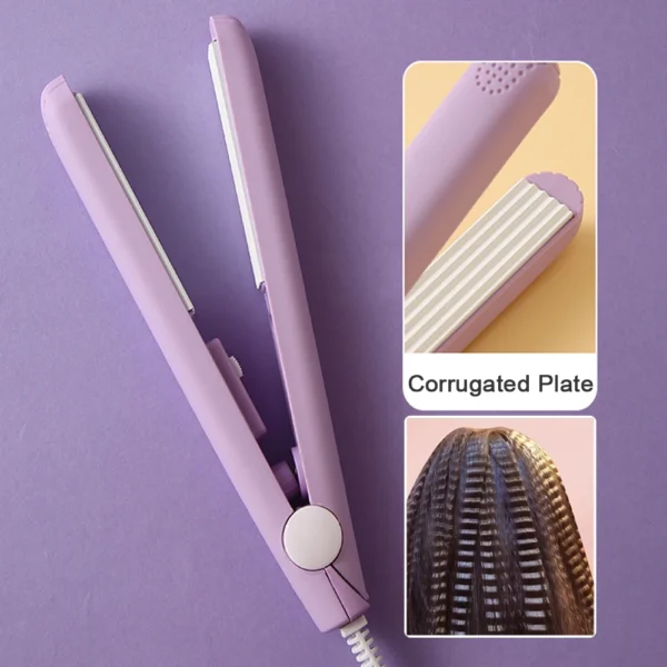 Professional mini hair crimper for volume with ceramic corrugated plates.
