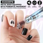 Professional Rechargeable Nail Drill Machine - 45k RPM Kit - Image 2