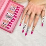 GGDDSHA Handmade Press On Nails – Designer 3D Diamond Zebra Extra Long Stiletto (2026) - Image 3