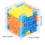 Mini 3D Maze Magic Cube – Transparent Rolling Ball Puzzle for Brain Development & Stress Relief - Image 3