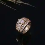 Marquise Cut Womens Ring with Round Brilliant Side Stones Elegant Fashion Jewelry - Image 2