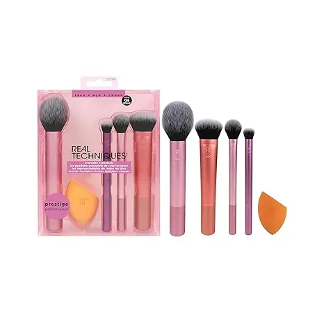 1786 Real Technique Luxury Natural Hair Private Label Wholesale Pink Custom Logo Professional Cosmetic Make up Makeup Brushes