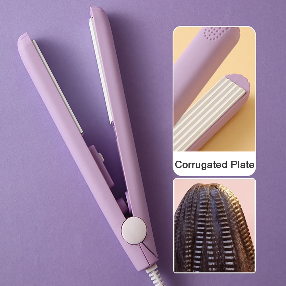 Professional mini hair crimper for volume with ceramic corrugated plates.