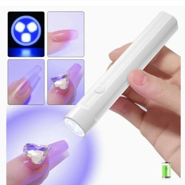 Elite handheld UV light for gel nails with cordless rechargeable design.
