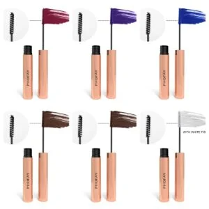 PHOFAY Colorful Mascara showing vivid lash tint and volumizing effect