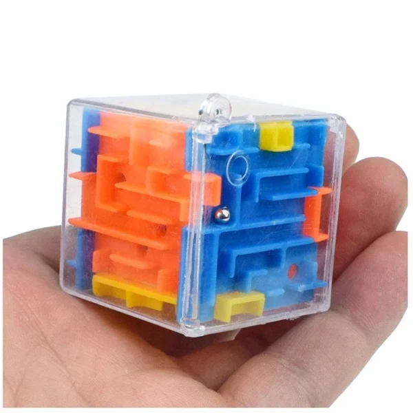 Mini 3D Maze Magic Cube Transparent Rolling Ball Puzzle for children's brain development and stress relief by MarketPickGo.